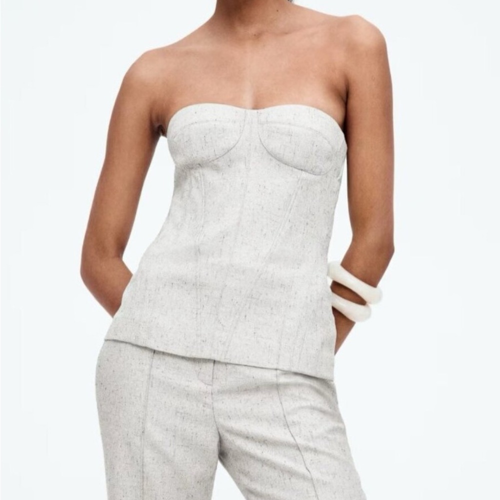 H&M Strapless Cream Top